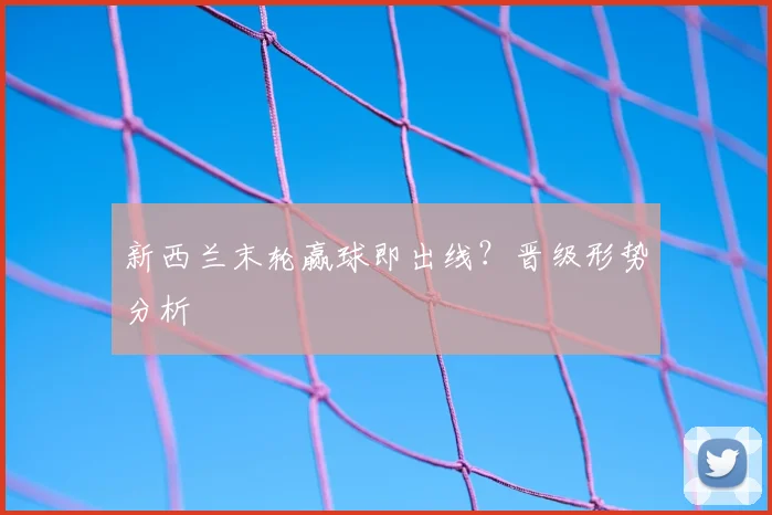 新西兰末轮赢球即出线?晋级形势分析